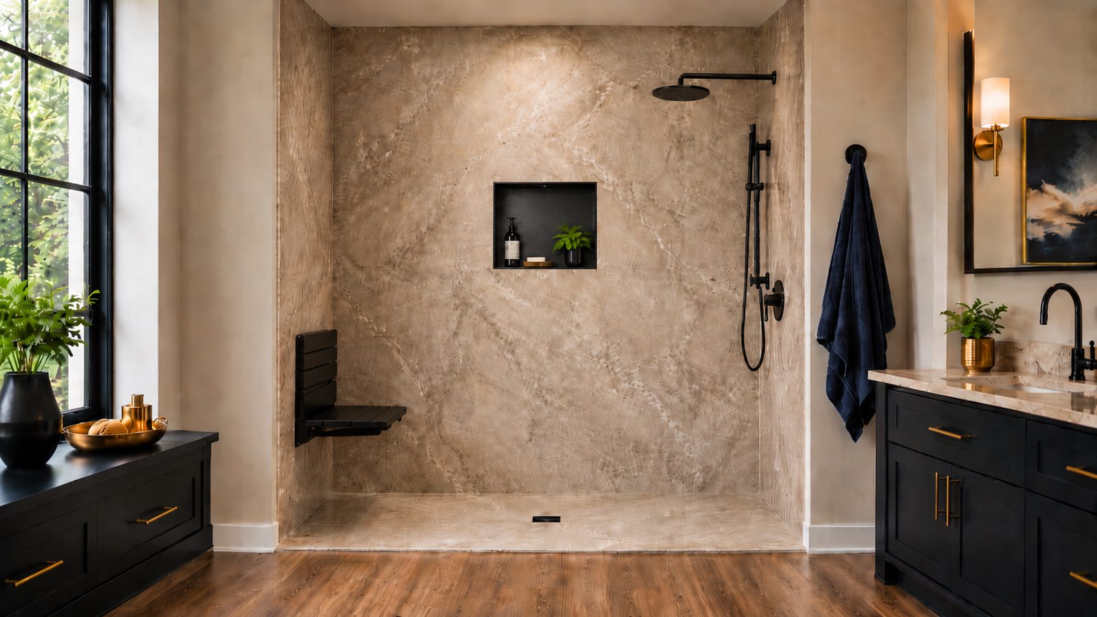 Tub-to-shower conversion